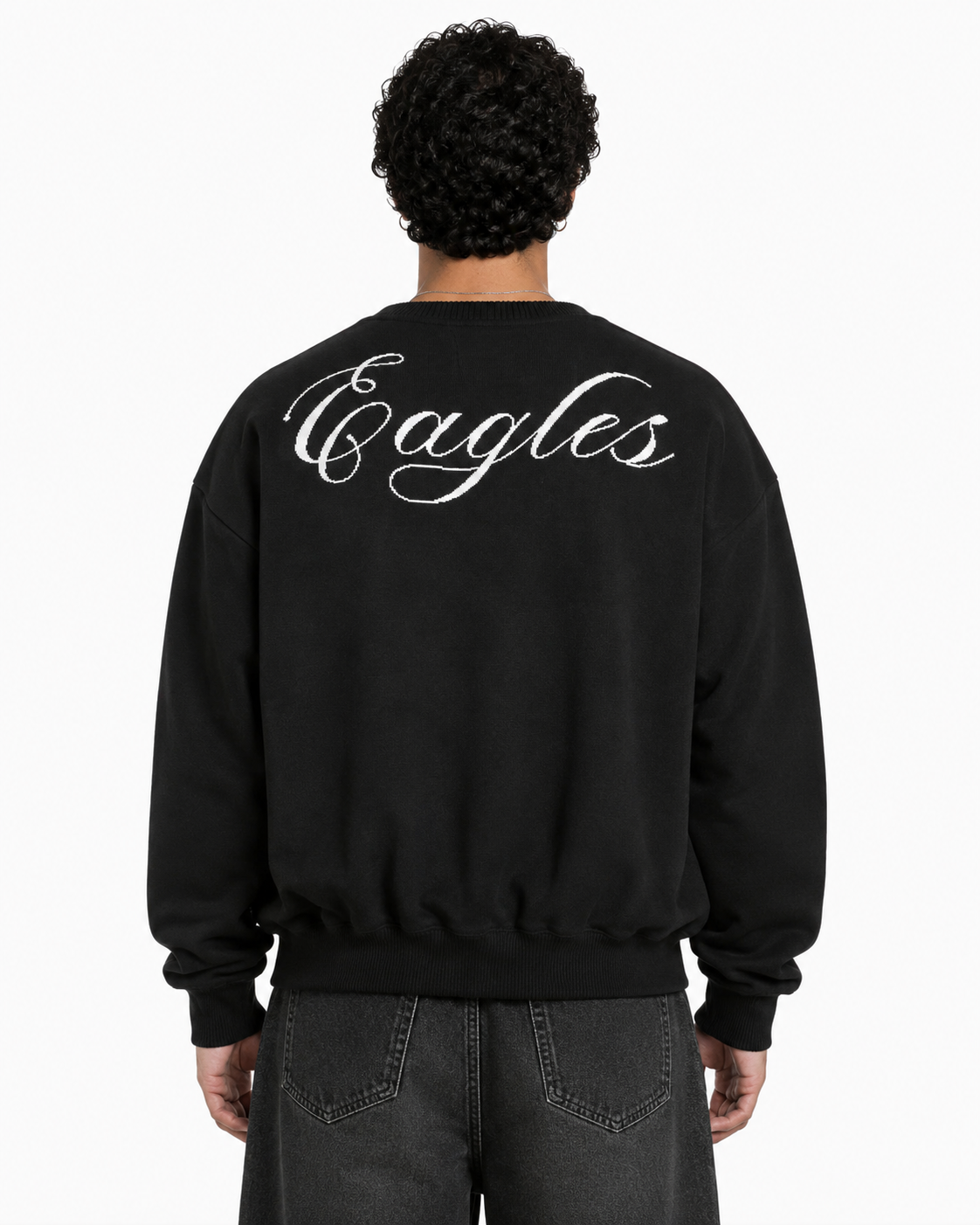 Hoodie cuello redondo tejido