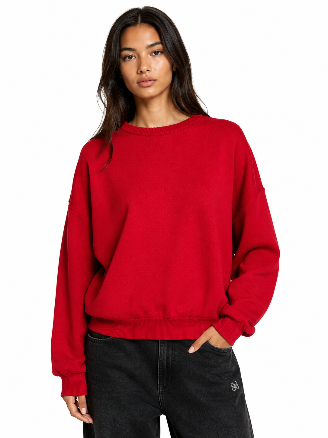 Hoodie cuello redondo tejido